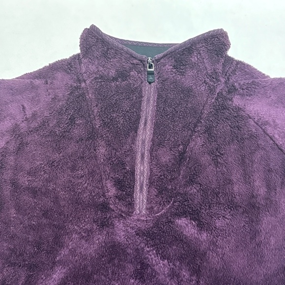 The North Face Snowmass Women 1/4 Zip Fleece Jacket Kangaroo Pocket Sz L Outdoor - Picture 3 of 12